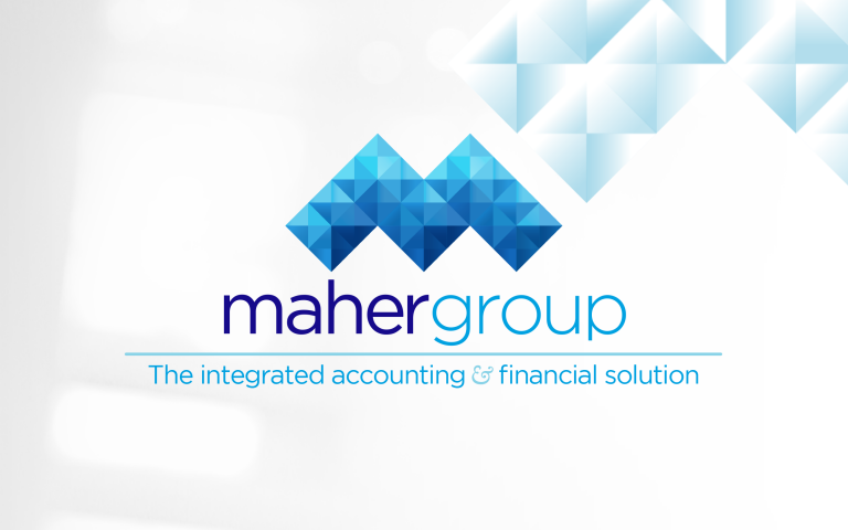 Maher Group logo - with tagline - with background