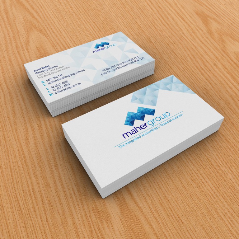 Maher Group - business card design
