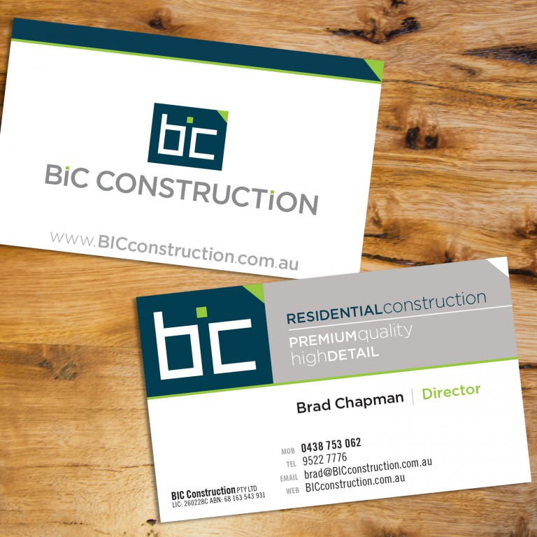 BIC Construction Stationery business cards