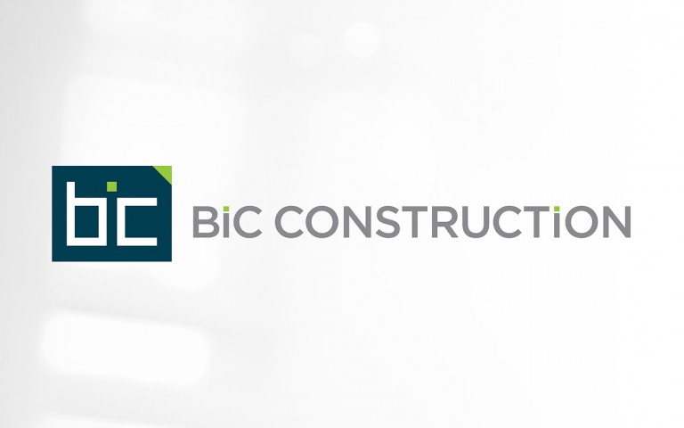 BIC Construction identity - Linear logo lockup