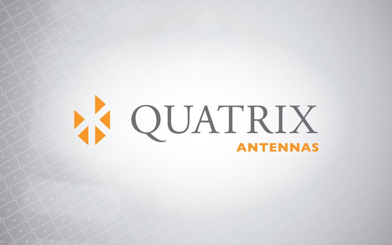 quatrix antennas linear logo positive
