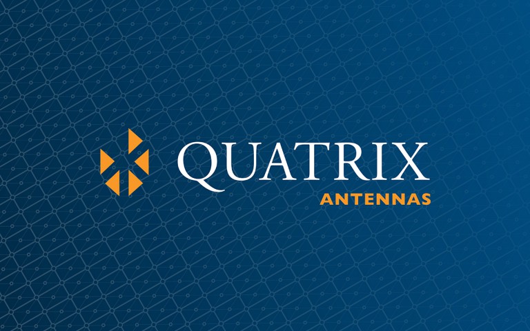 quatrix antennas linear logo reverse