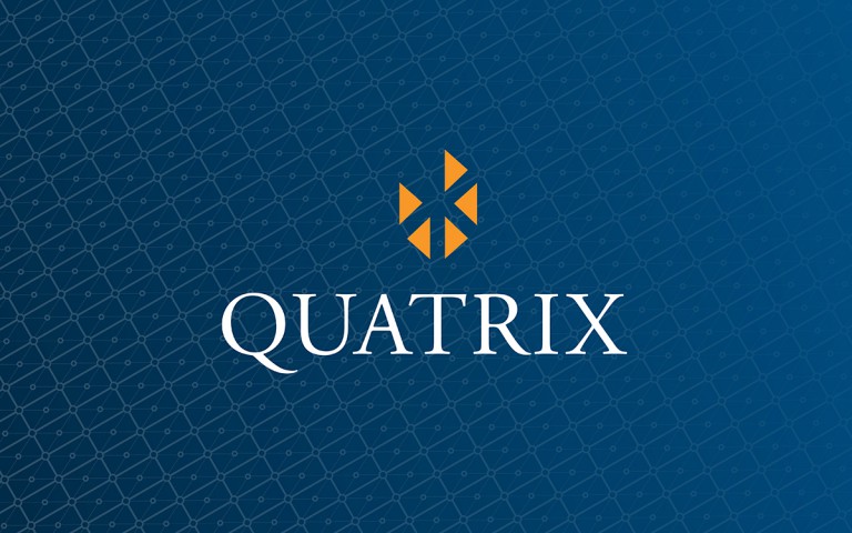 quatrix corporate logo stack reverse