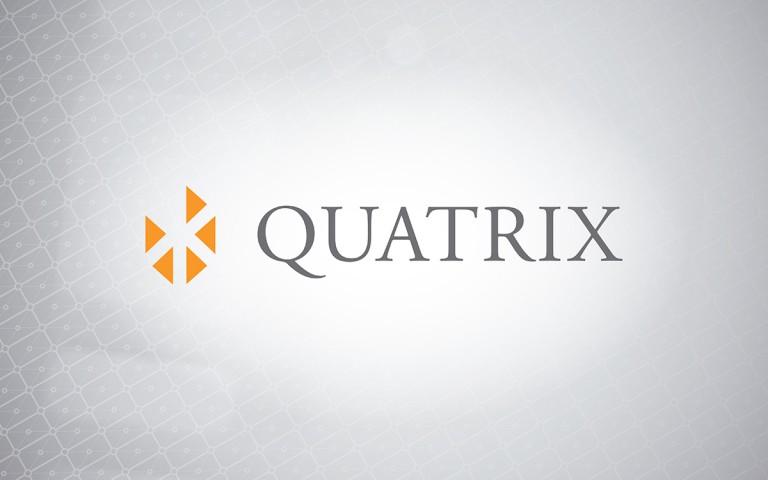 quatrix corporate logo linear positive