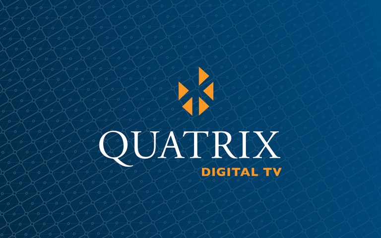 quatrix digital TV  logo stack reverse