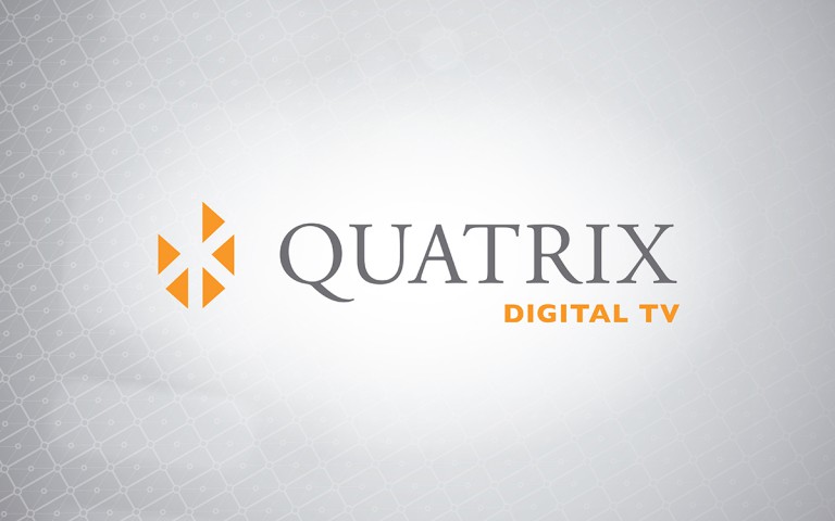 quatrix digital TV  logo linear positive