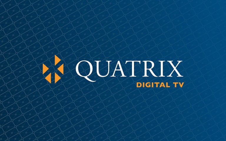 quatrix digital TV  logo linear reverse