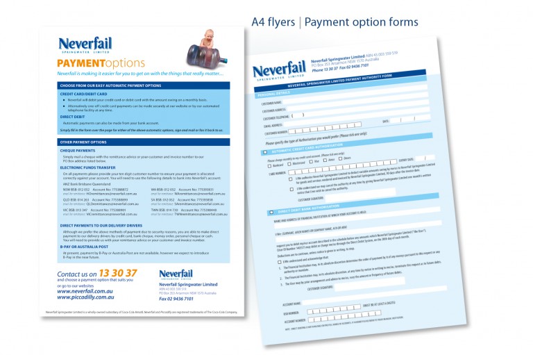 Neverfail Springwater Limited - application forms