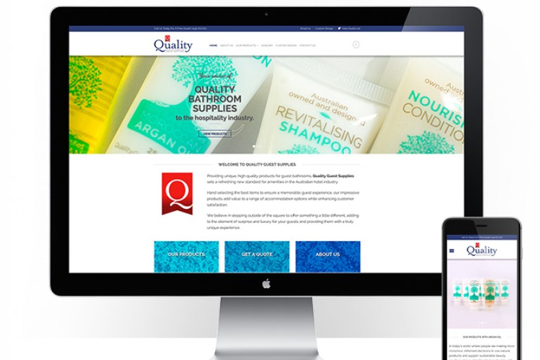 Quality Guest Supplies - responsive website design - feature