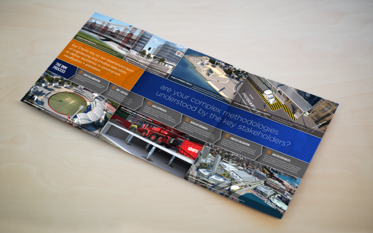 Impact Multimedia Roll Fold Brochure Cover - construction open